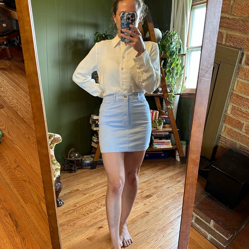 Baby blue forever 21 mini skirt